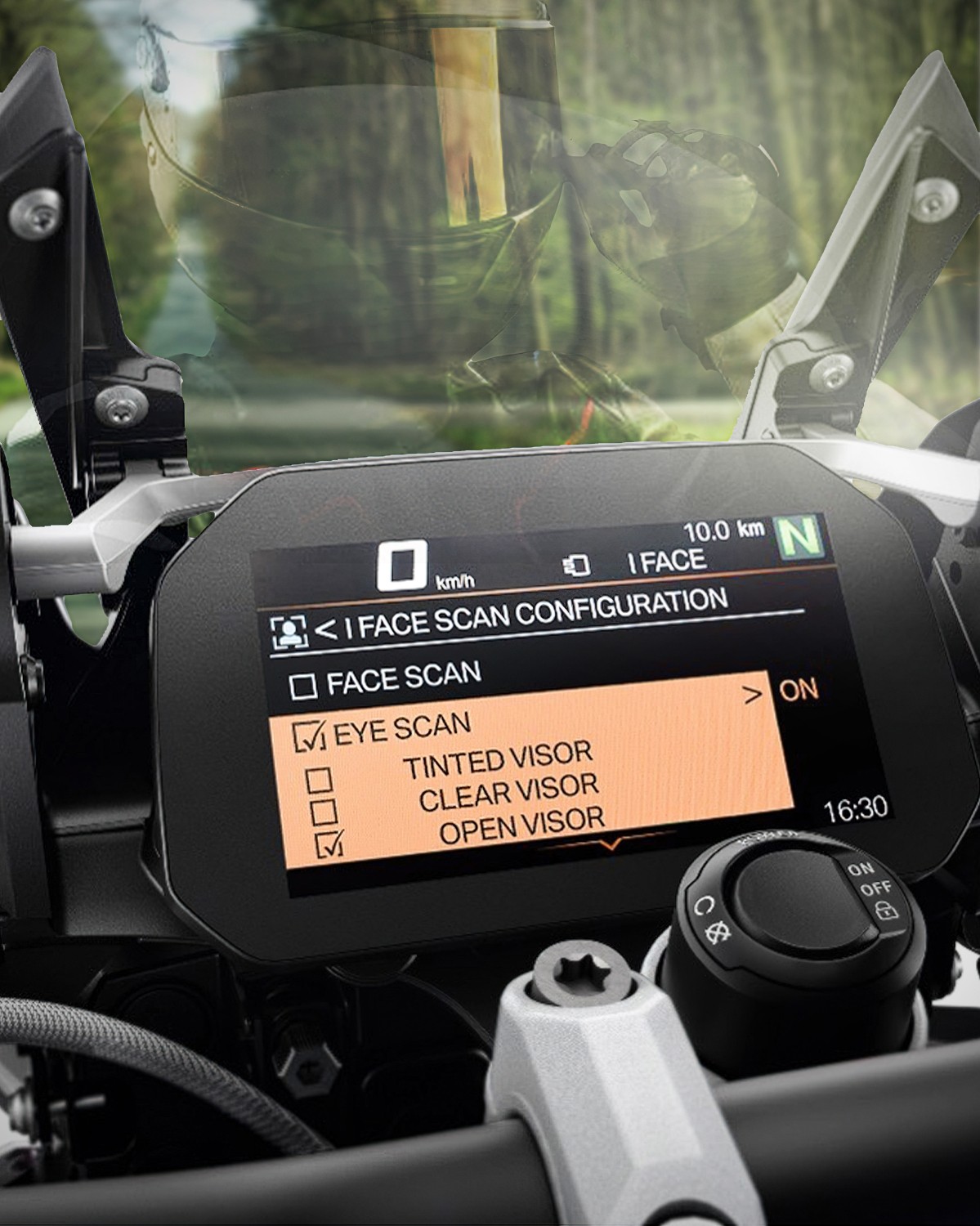 BMW Motorrad presenta BMW iFace, un sistema de reconocimiento facial y ocular